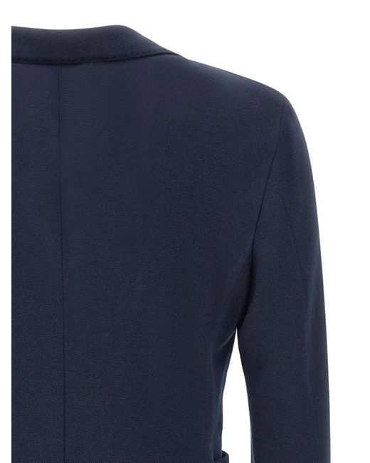 Manuel Ritz Blue Patch-Pocket Single-Breasted Blazer for men