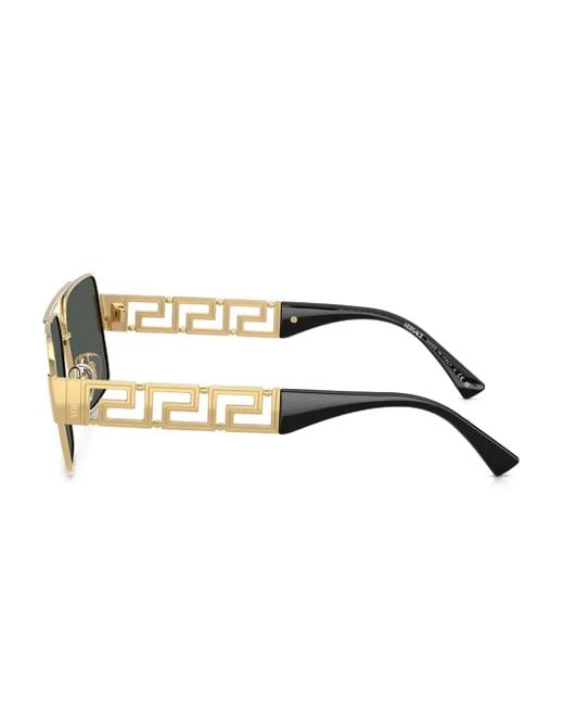 Versace Metallic Geometric Logo Sunglasses for men