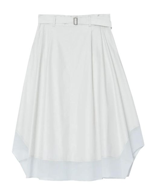 3.1 Phillip Lim White Belted Layered Skirt