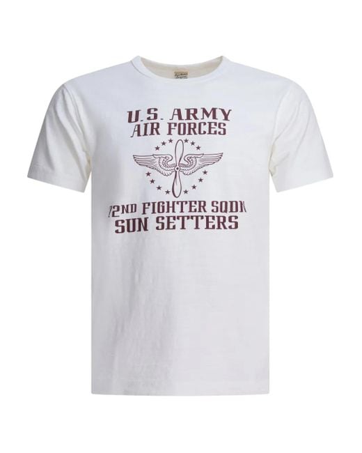 Buzz Rickson's White Graphic-Print T-Shirt for men