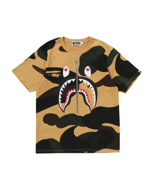 A Bathing Ape Black Shark Attack Camouflage T-Shirt for men