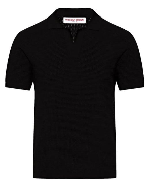 Orlebar Brown Black Roddy Polo Shirt for men