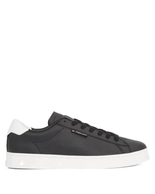 メンズ Tommy Hilfiger ロゴ スニーカー Black
