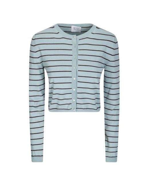 Be You Blue Striped Cardigan