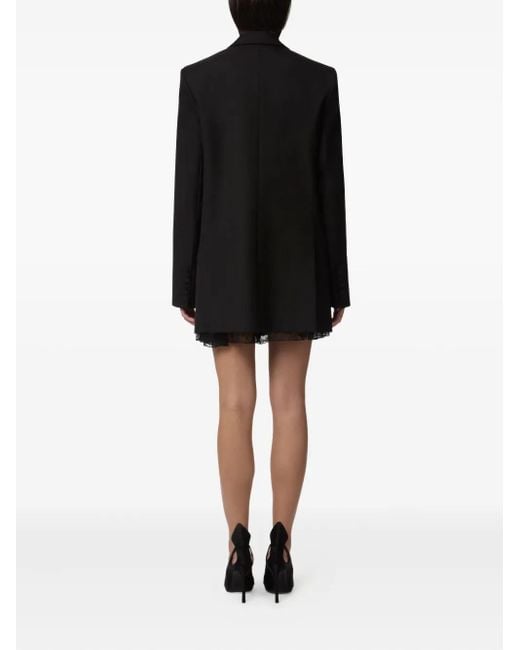 Nina Ricci Wollen Blazer Met Dubbele Rij Knopen in het Black