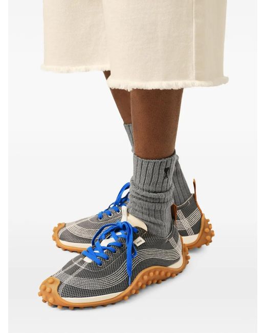 AMI Blue Mesh Mirage Sneakers