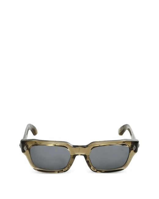 Chrome Hearts Gray Lunettes De Soleil À Monture Rectangulaire
