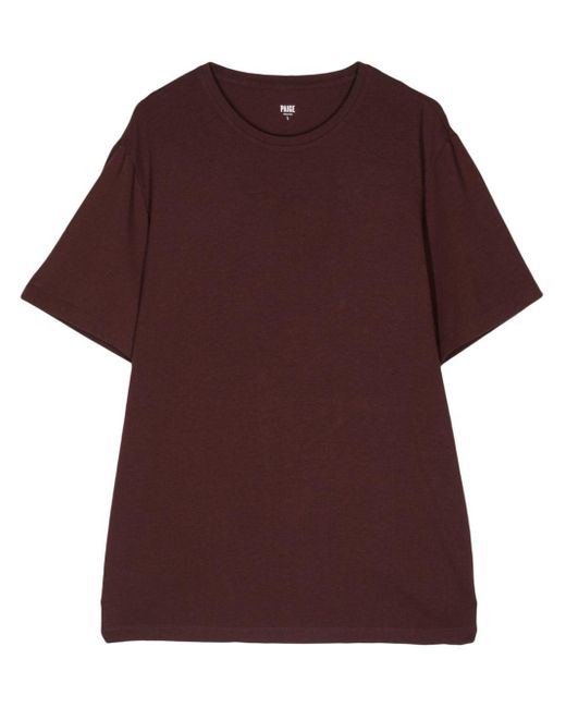 PAIGE Red Cotton-blend T-shirt for men