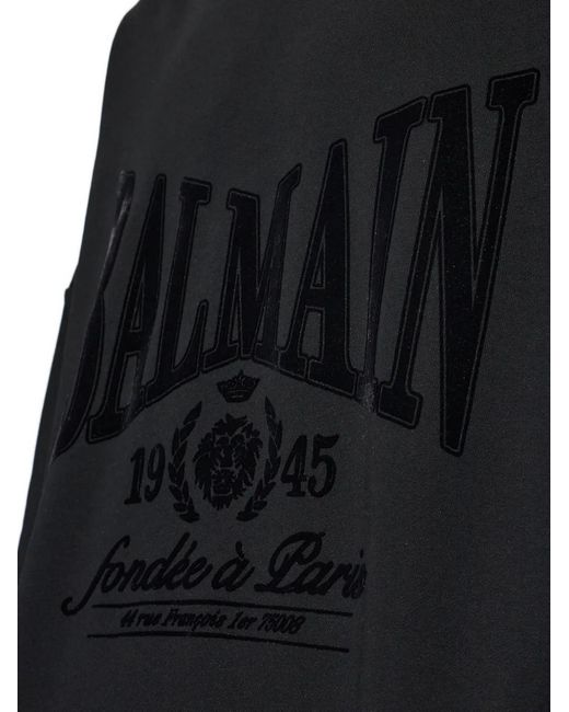 Sudadera Con Logo Estampado Balmain de hombre de color Blue