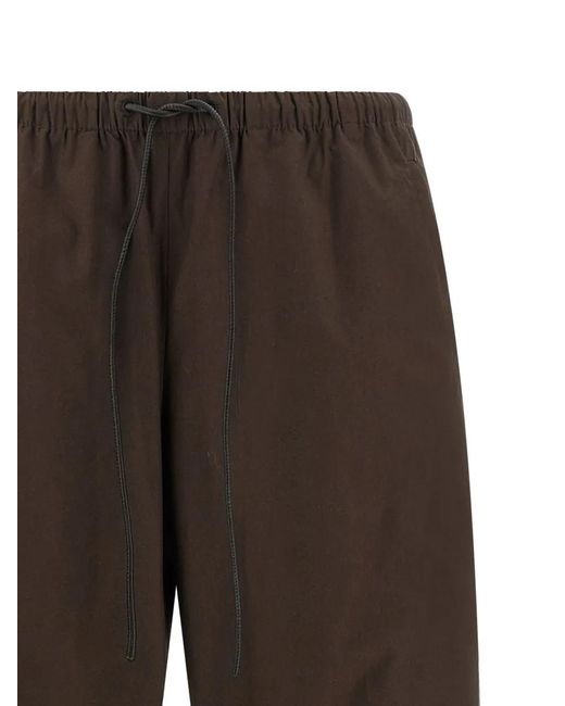 Yves Salomon Brown Perforated Leather Insert Pants