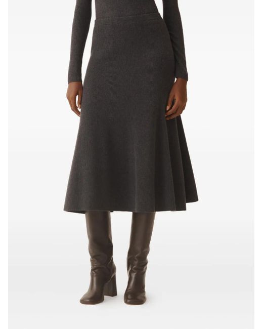 Fabiana Filippi リブ スカート Black