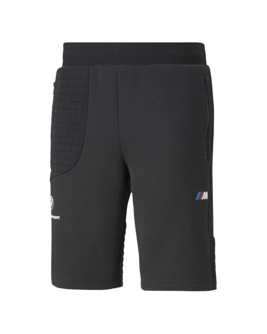 PUMA Gray X Bmw Motorsport Textured Track Shorts for men