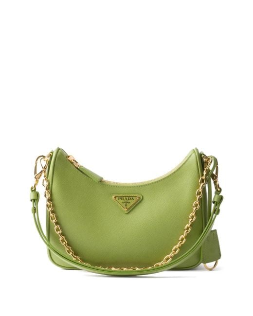 Prada Re-Edition Kleine Tas Van Saffiano Leer in het Green