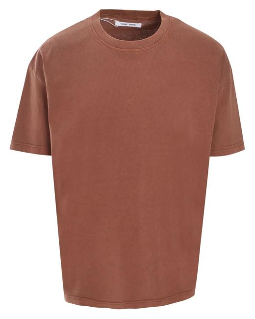 Samsøe & Samsøe Brown T-Shirt Pigment 14508 for men