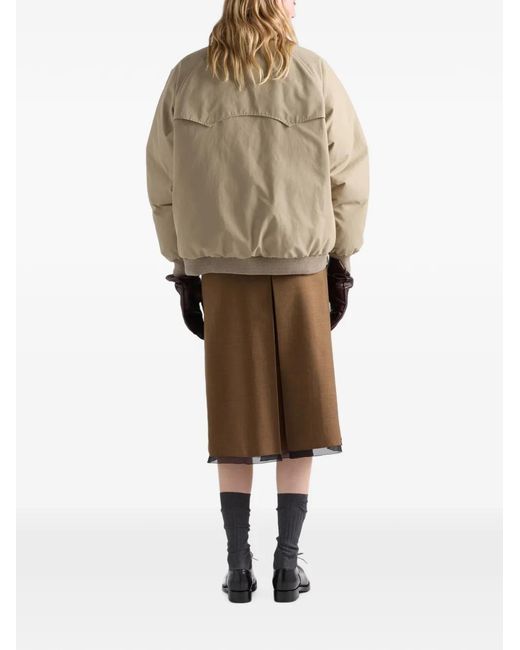 Prada Natural Technical Poplin Down Jacket