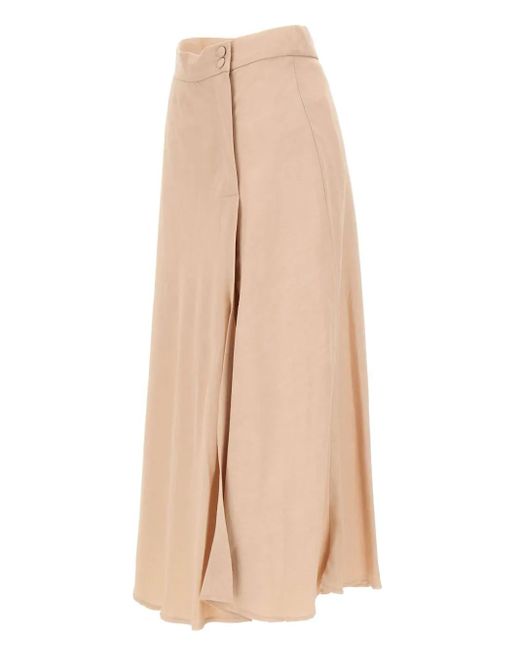 Kaos Natural Wrap Buttoned Straight Skirt