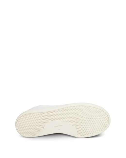 Stepney Workers Club White Omni Paneled Leather Sneakers for men