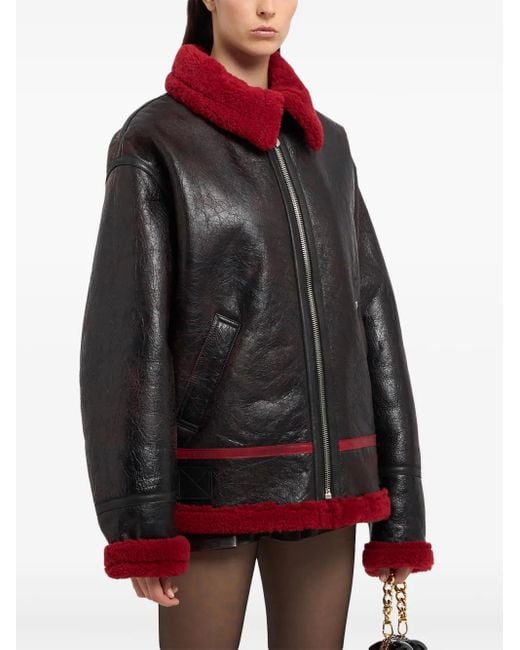 Gcds Black Shearling Jacket