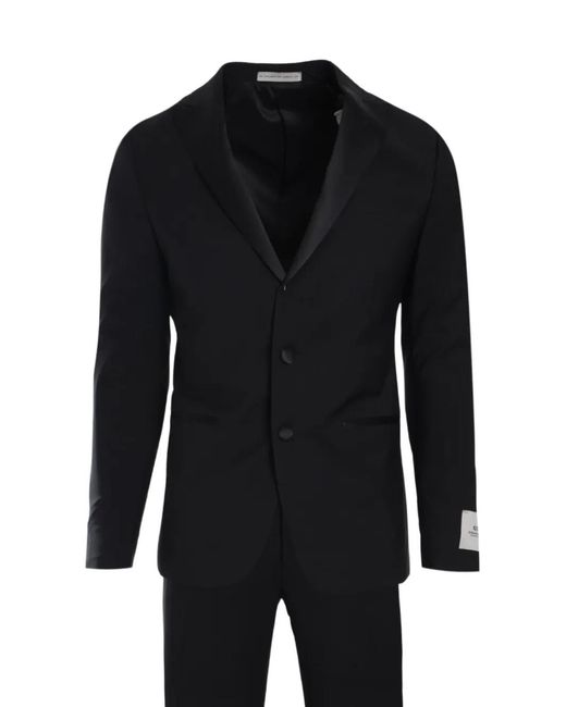 Corneliani Black Button-Fastening Suit for men