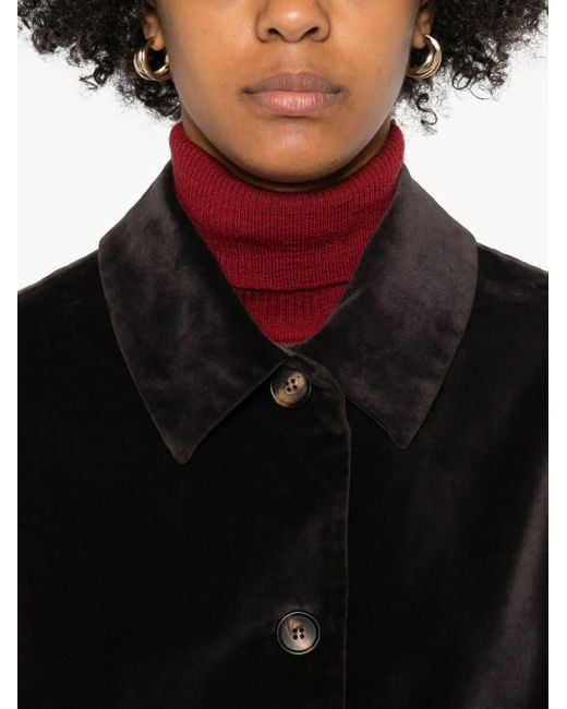 ROSSO35 Black Velvet Patch-Pocket Jacket
