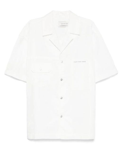 Feng Chen Wang White Logo-Embroidered Shirt for men
