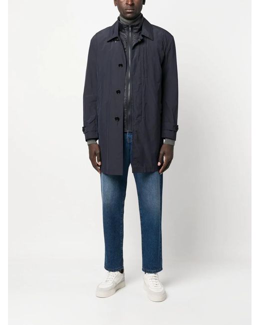 Fay Blue Detachable-Lining Coat for men