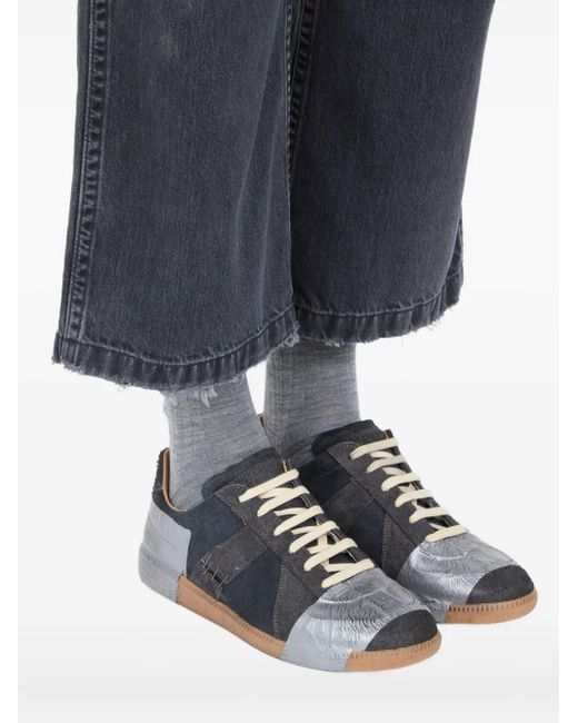 Maison Margiela Gray Replica Panelled Sneakers for men