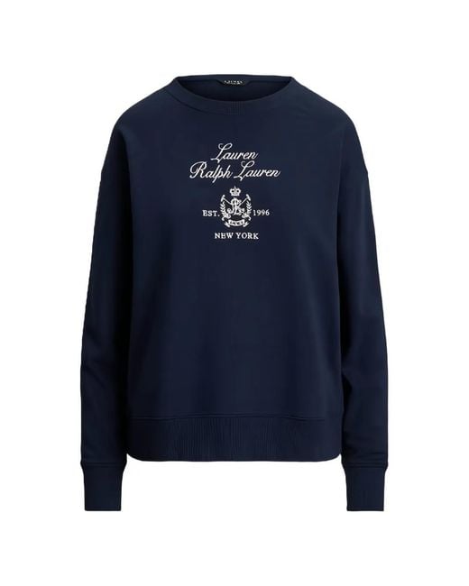 Ralph Lauren Blue Logo-Print Sweater
