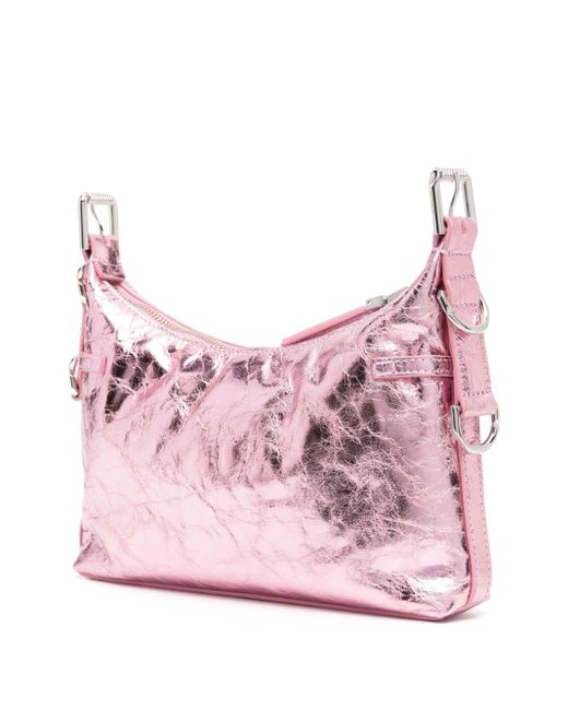 Givenchy Voyou メタリック レザーバッグ Pink