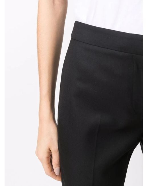 McQueen Black Tailored Cropped Trousers