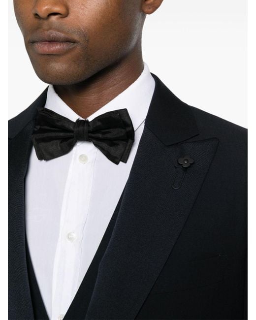 Lardini Black Single-breasted Wool Suit for men