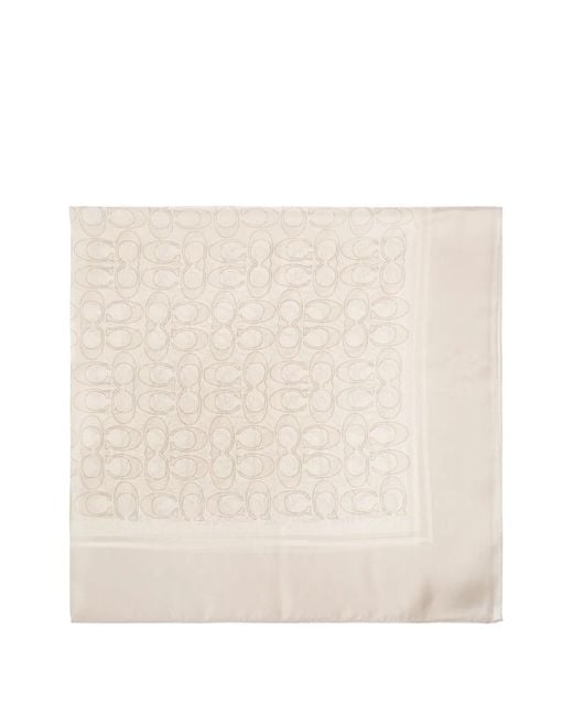 COACH Natural Seidenschal Mit Monogramm-Print