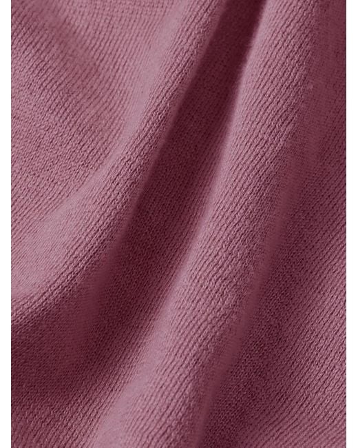 Zegna Purple Cotton Polo Shirt for men