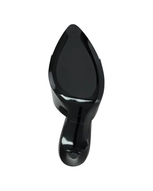 POTAMY Black Pointed Mules