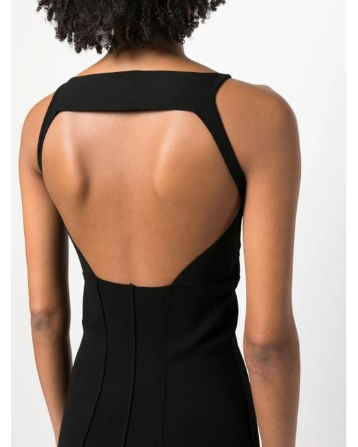 Rick Owens Black Cut-Out Sleeveless Maxi Dress