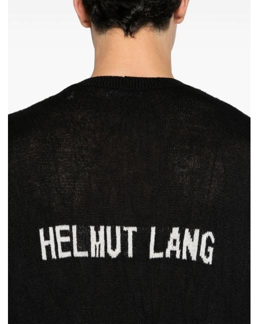 Helmut Lang T-Shirt mit Knitteroptik in Black für Herren