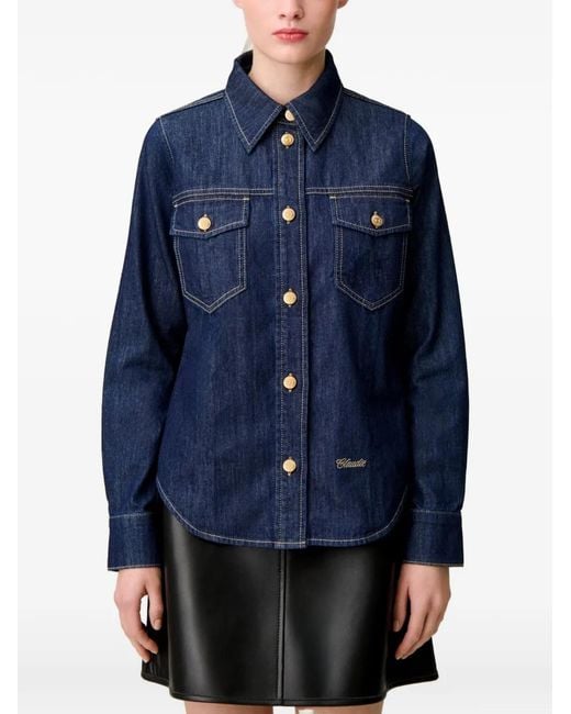 Claudie Pierlot Blue Soft Denim Shirt