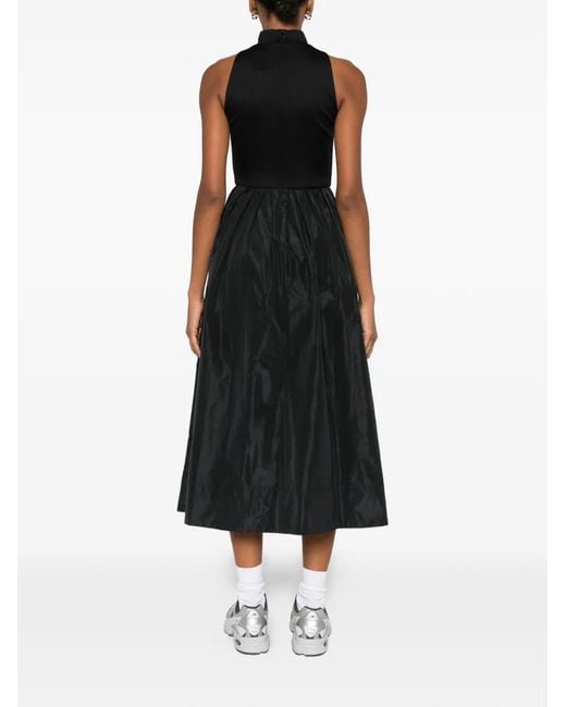 Abito Midi Smanicato A Collo Alto di Maje in Black