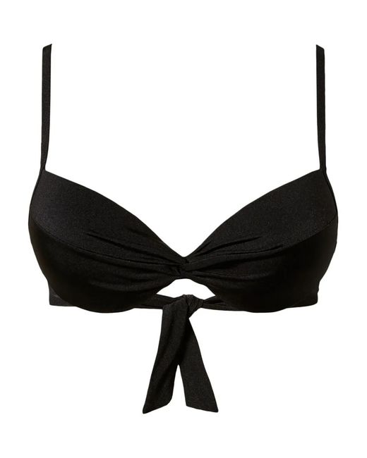 Twinset Black Ruched Bikini Top