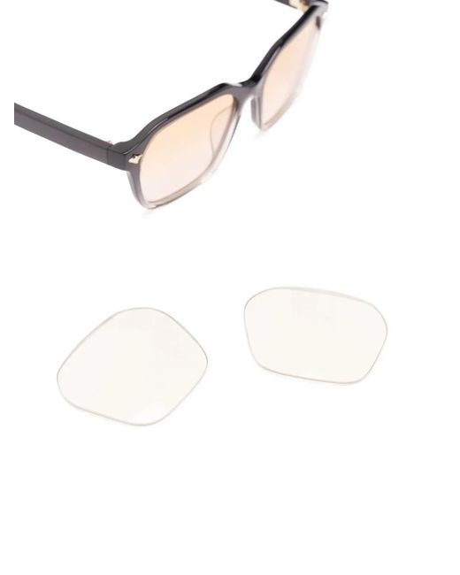 Brunello Cucinelli White Geometric-Frame Sunglasses