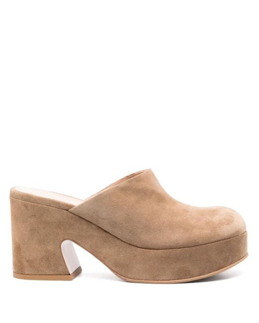 Gianvito Rossi Women's Brown 90Mm Lyss Mules