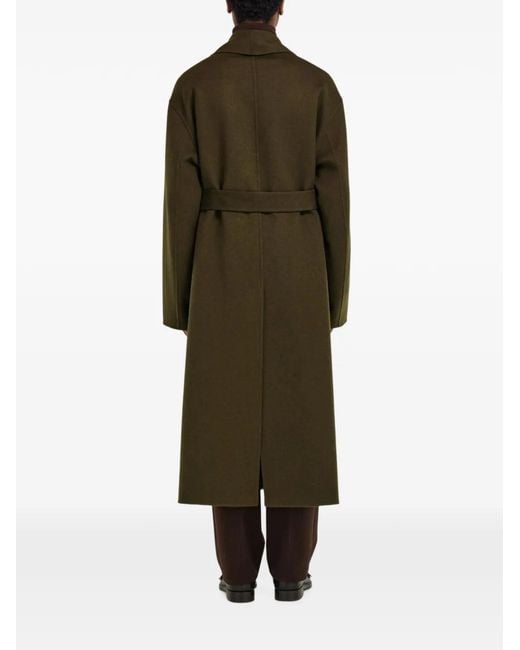 Ferragamo Green Double Breasted Coat for men