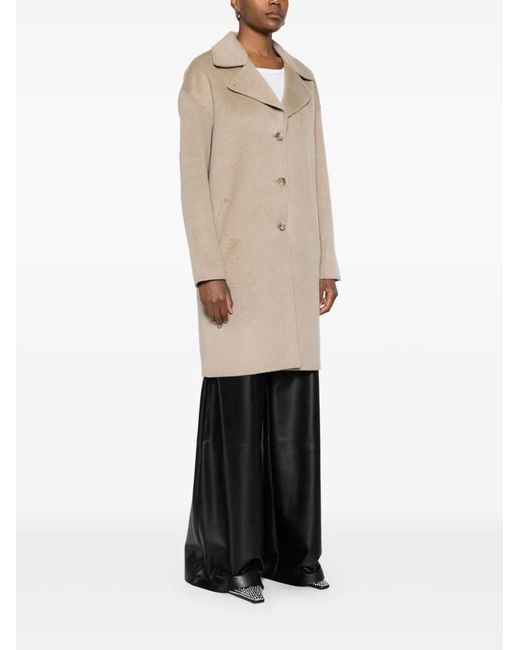 Anine Bing Natural Button-Front Coat