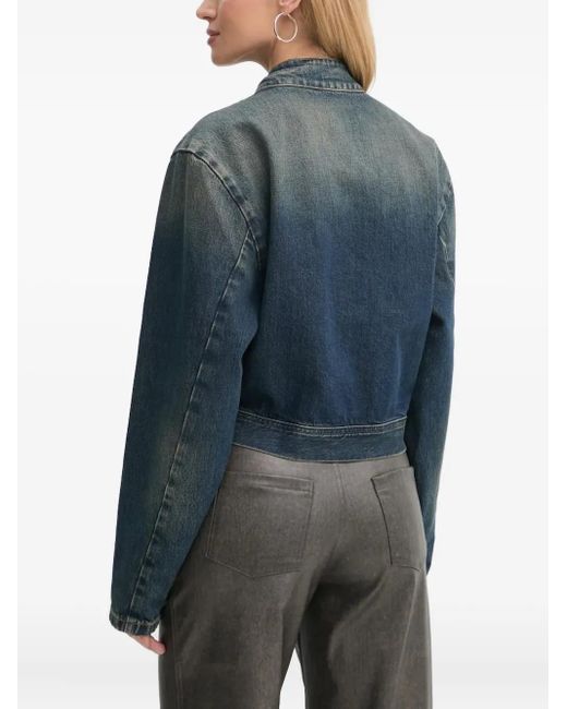 Won Hundred Gray Zip-Up Denim Jacket