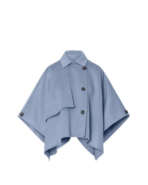 Liu Jo Blue Wool Cape