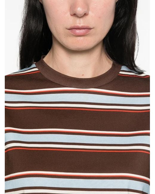 Stine Goya Brown Striped Short-Sleeve T-Shirt