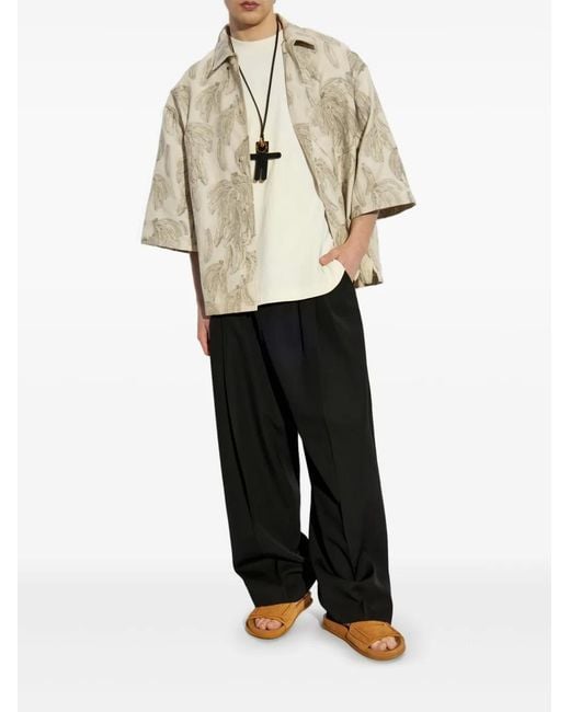 Jacquemus White Patterned Shirt for men