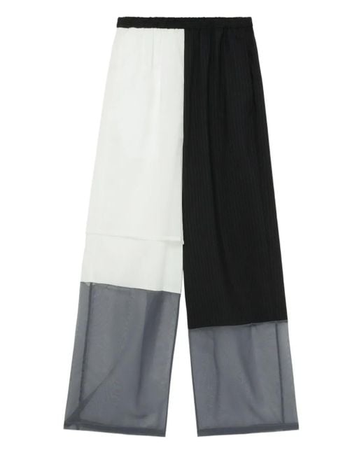 Pantaloni Con Inserti Gessati di Enfold in Black
