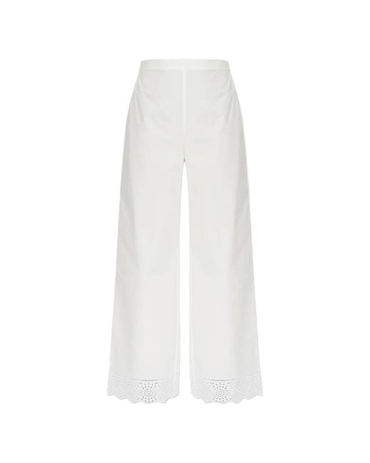 By Malene Birger White Gretana Broderie-Anglaise Trousers