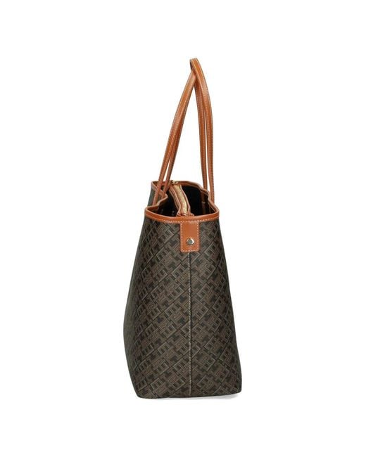Tommy Hilfiger Brown Monogram Shoulder Bag